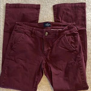 Maroon chinos (great for petites!)